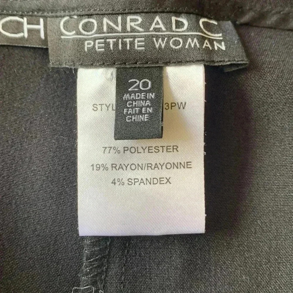 Conrad C black, medium weight, washable, high rise, wide leg, petite dress pants - Picture 4 of 8